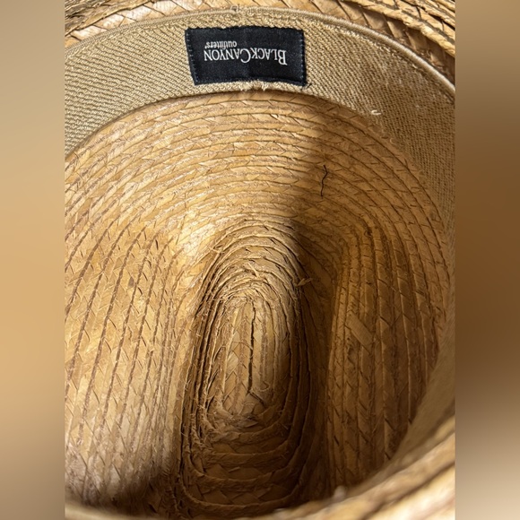 Black Canyon Outfitters Straw Hat OSFM With Beads and Medallion - Picture 9 of 12